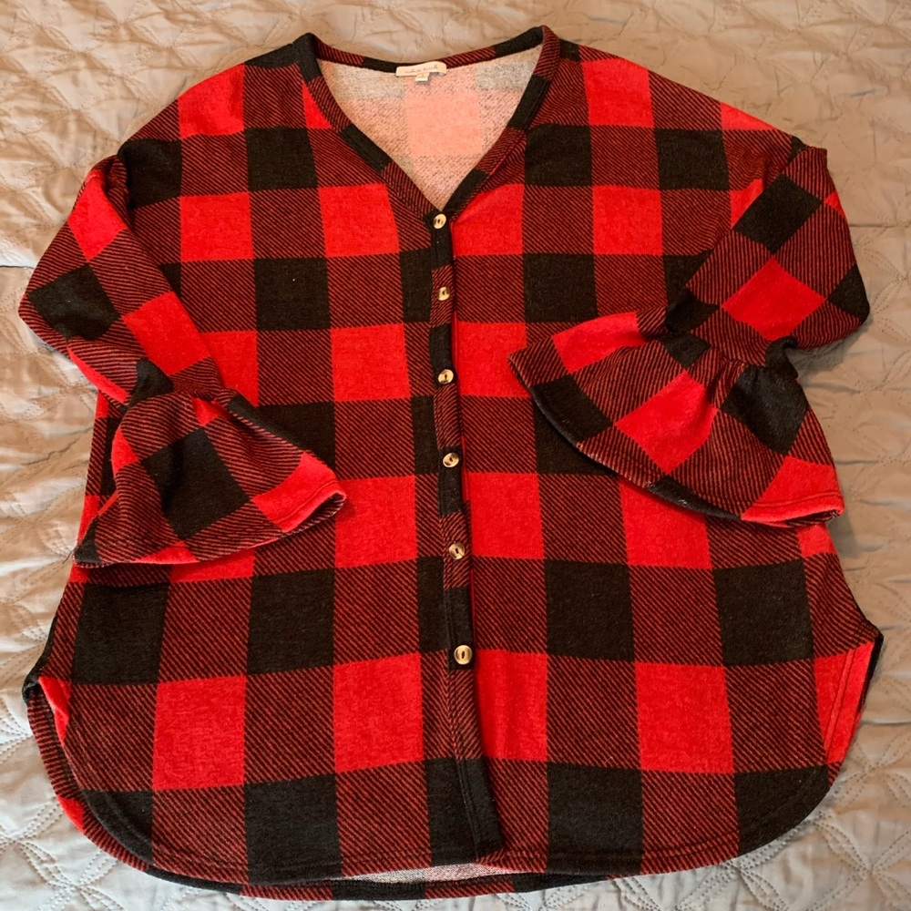 Plaid button up shirt
